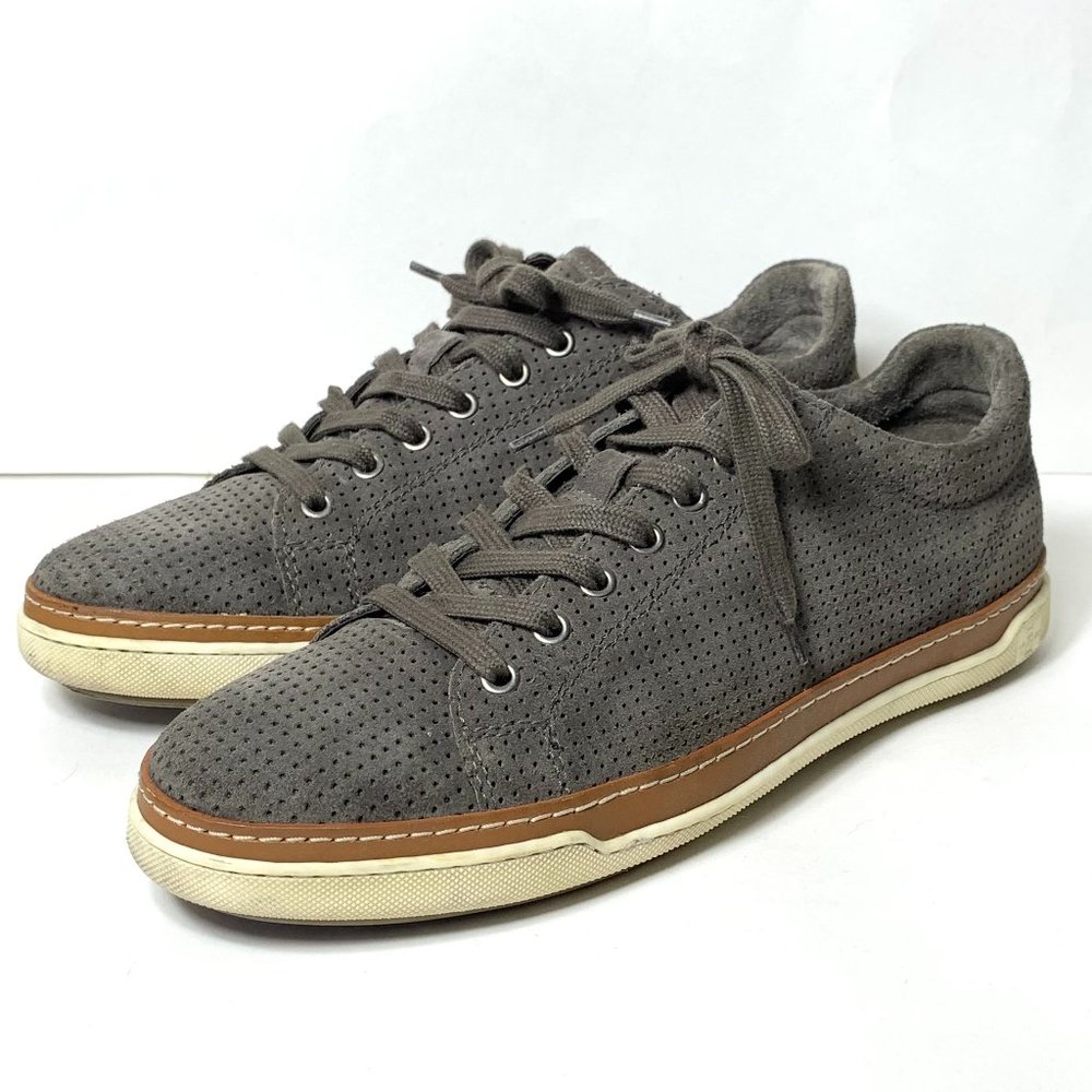 Allen Edmonds Porter Derby Perforated Suede Lace Up Sneakers Men's 8.5 D Grey
